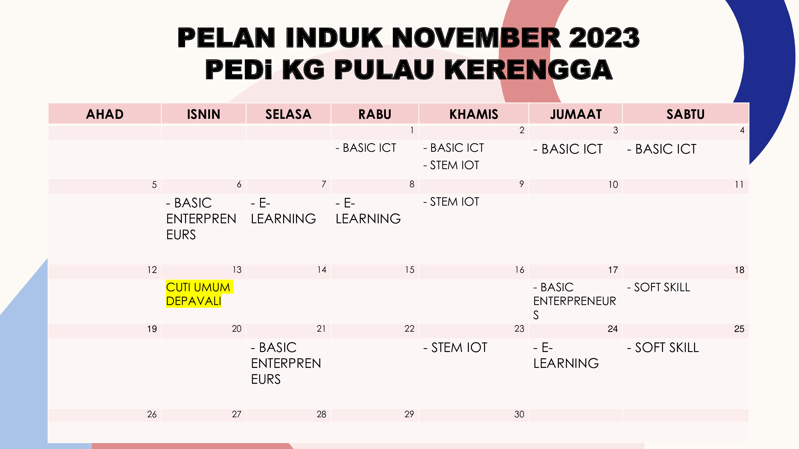 PLAN INDUK NOVEMBER 2023