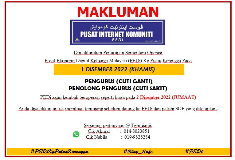 notis pedi 1 disember